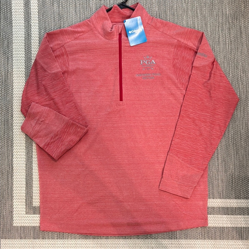 Columbia Red Quarter-Zip Pullover